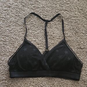 Garage Black Starry Mesh Bralette Size Small